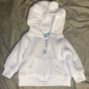 Fuzzy zip Hoodie with Ears